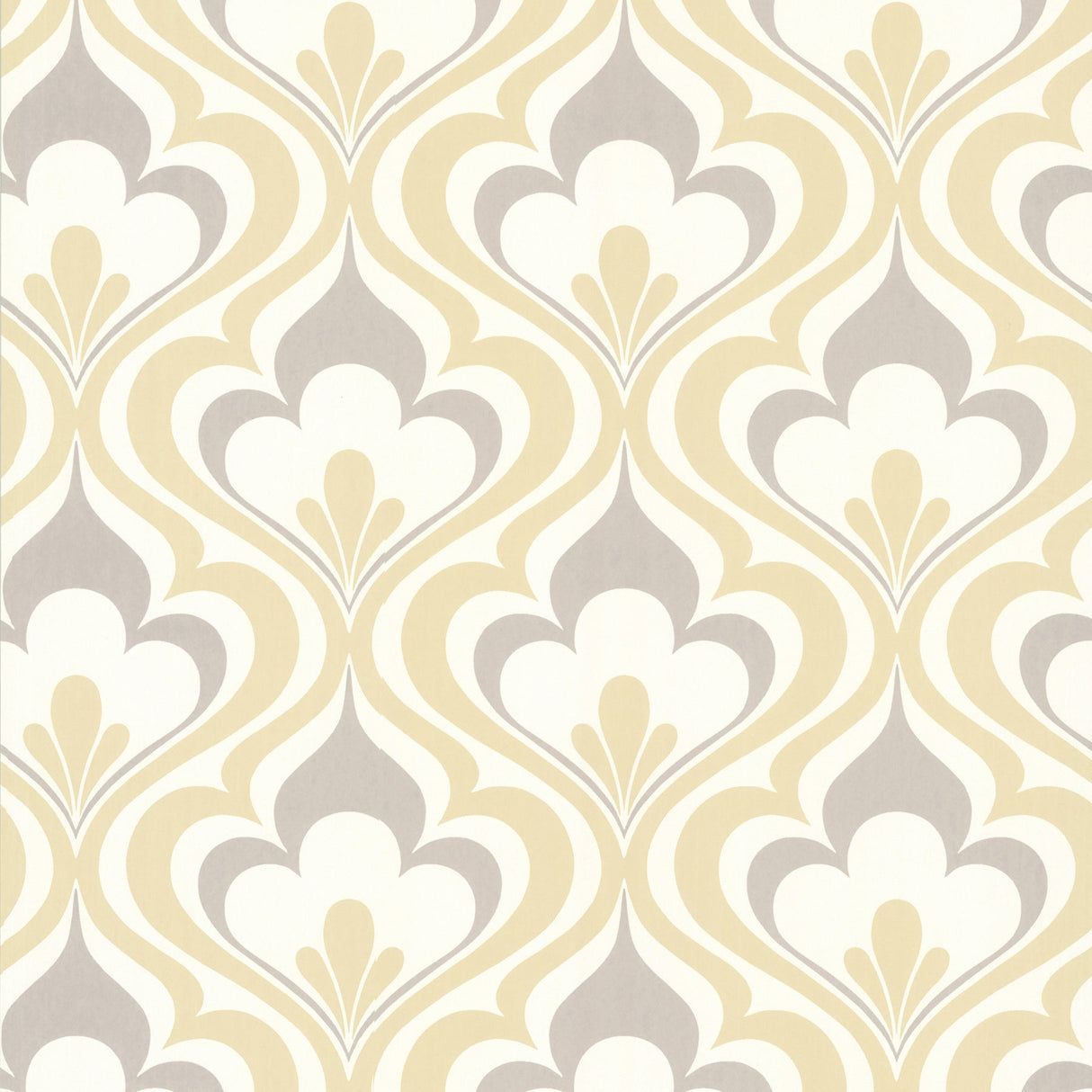 Beacon House 2535-20601 Lola Yellow Ogee Bargello Wallpaper