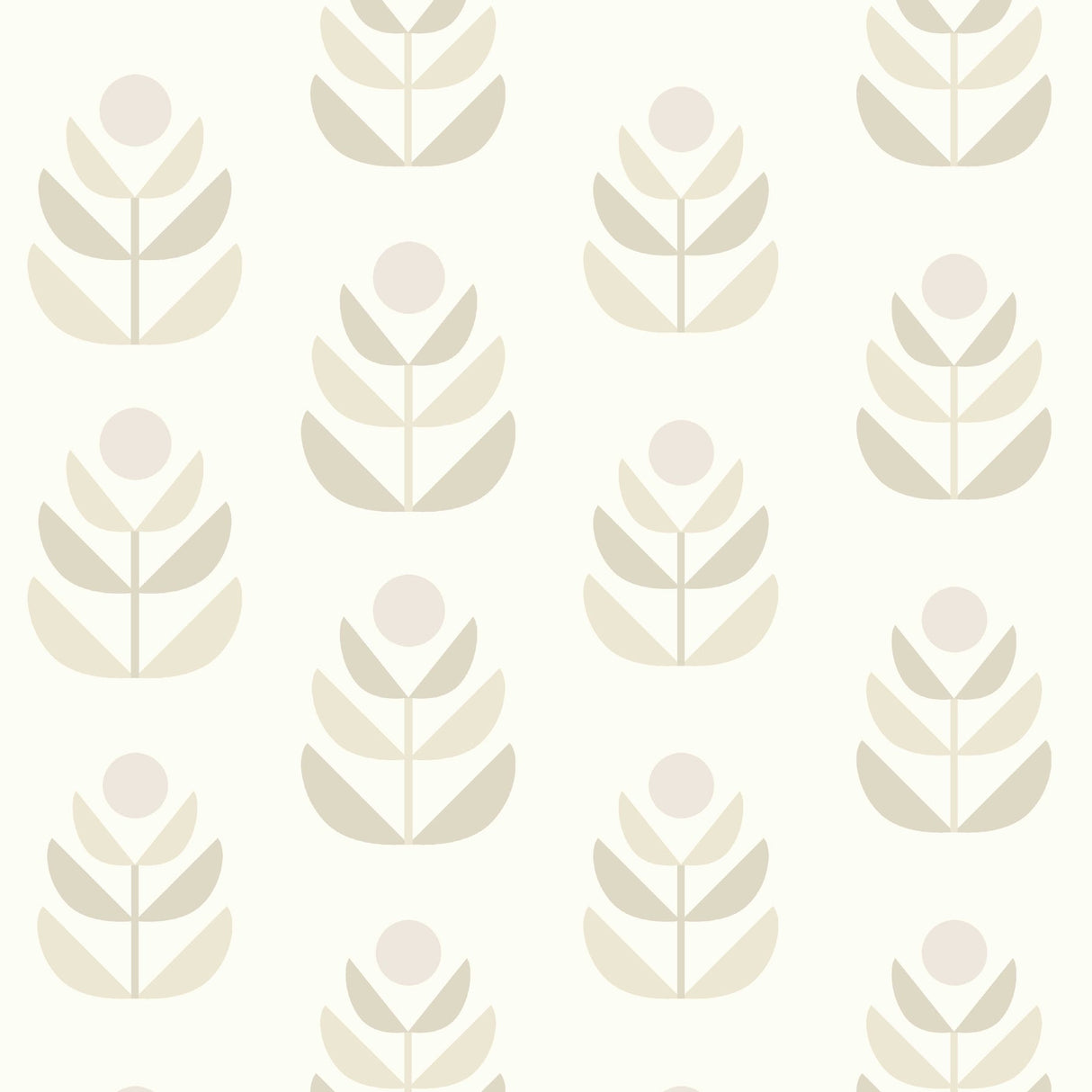 Beacon House 2535-20619 Oslo Beige Geometric Tulip Wallpaper