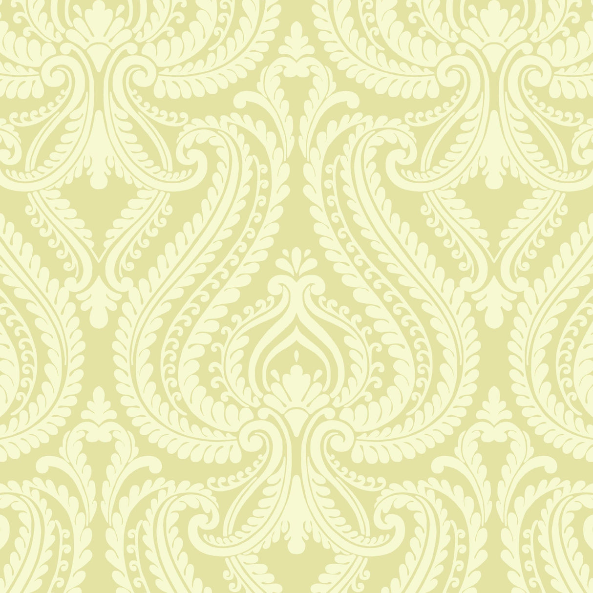 Beacon House 2535-20623 Imperial Green Modern Damask Wallpaper