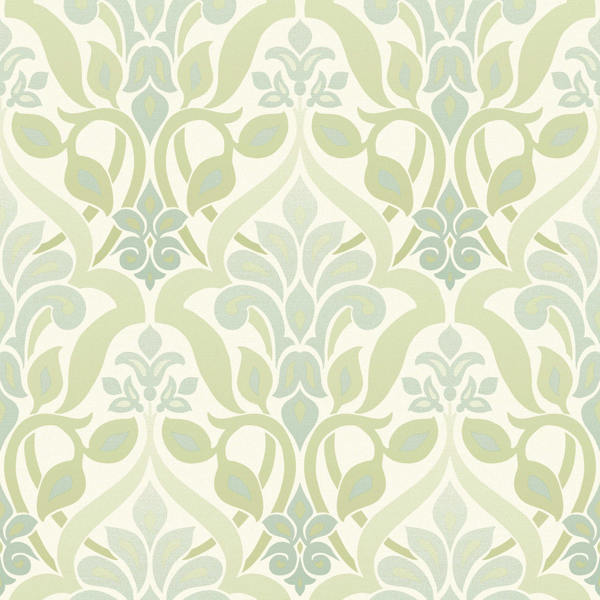 Beacon House 2535-20643 Fusion Green Ombre Damask Wallpaper
