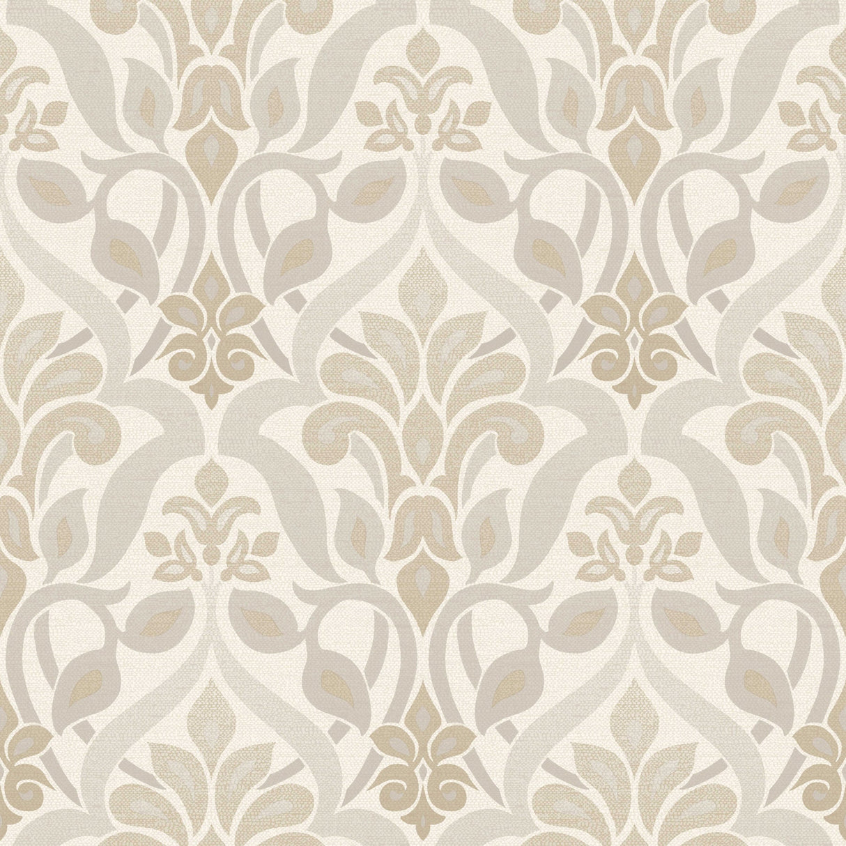 Beacon House 2535-20644 Fusion Grey Ombre Damask Wallpaper