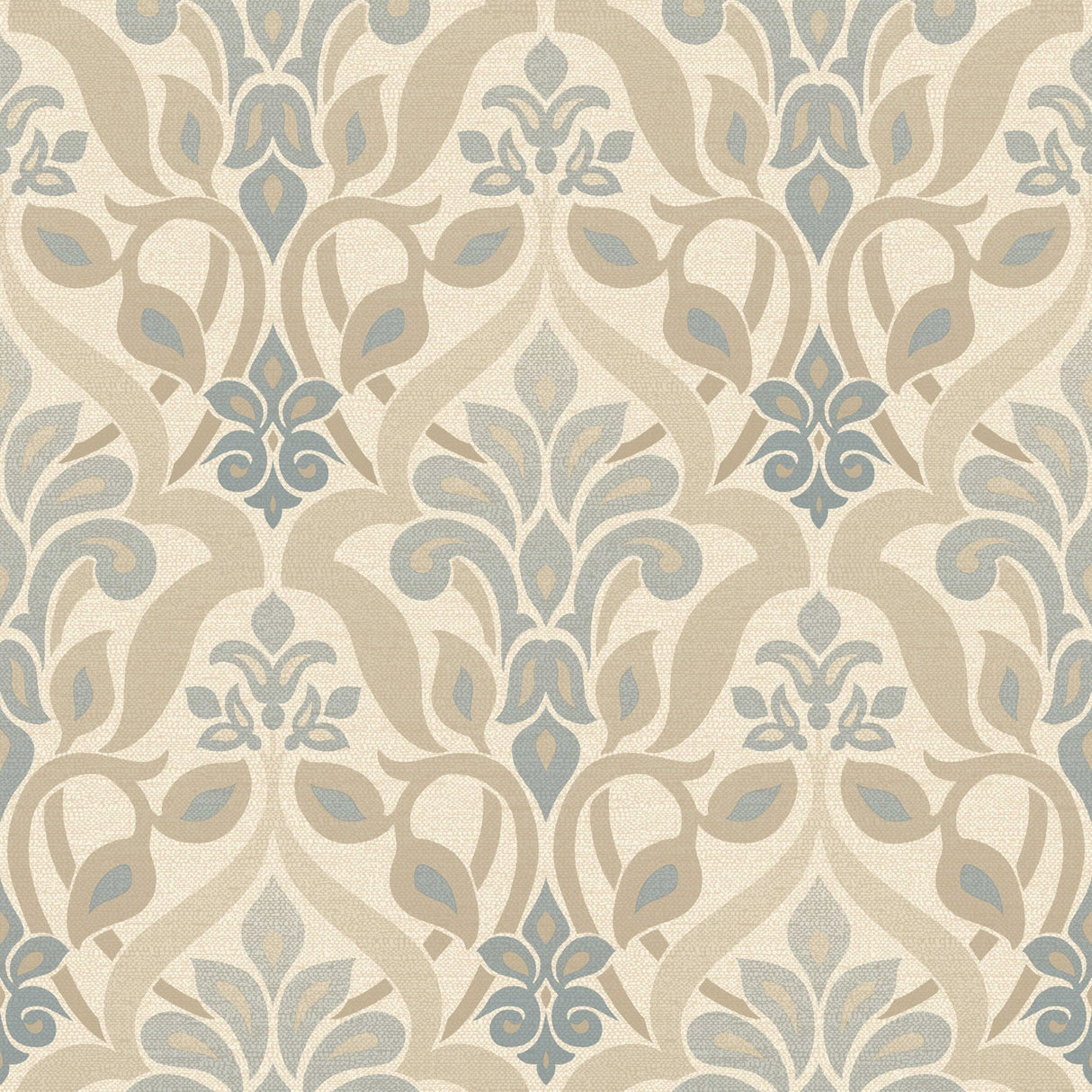 Beacon House 2535-20646 Fusion Blue Ombre Damask Wallpaper