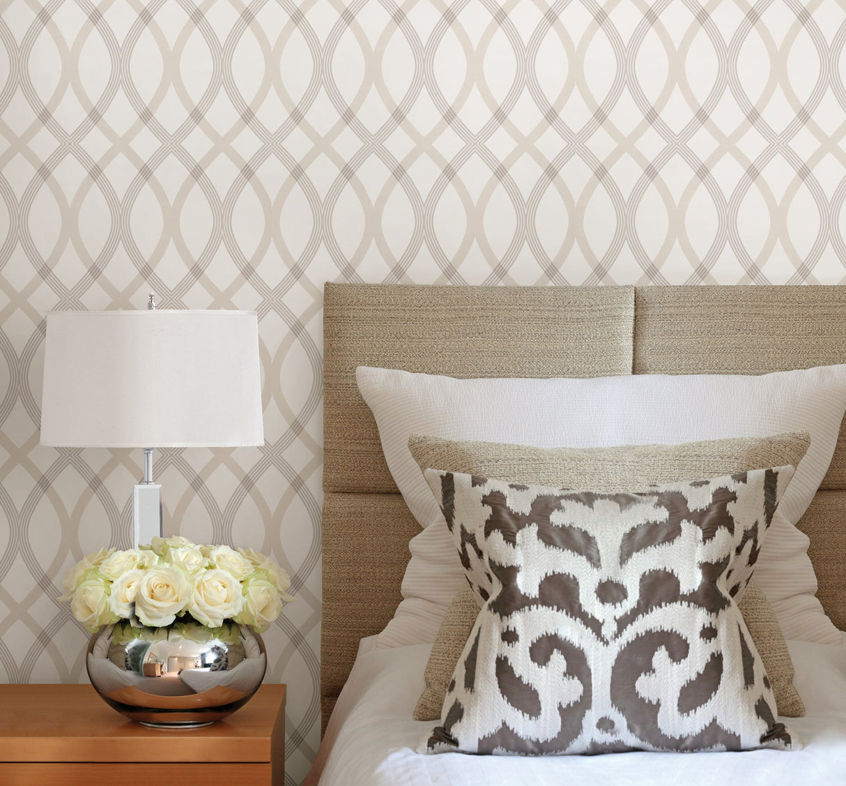 Beacon House 2535-20667 Contour Grey Geometric Lattice Wallpaper