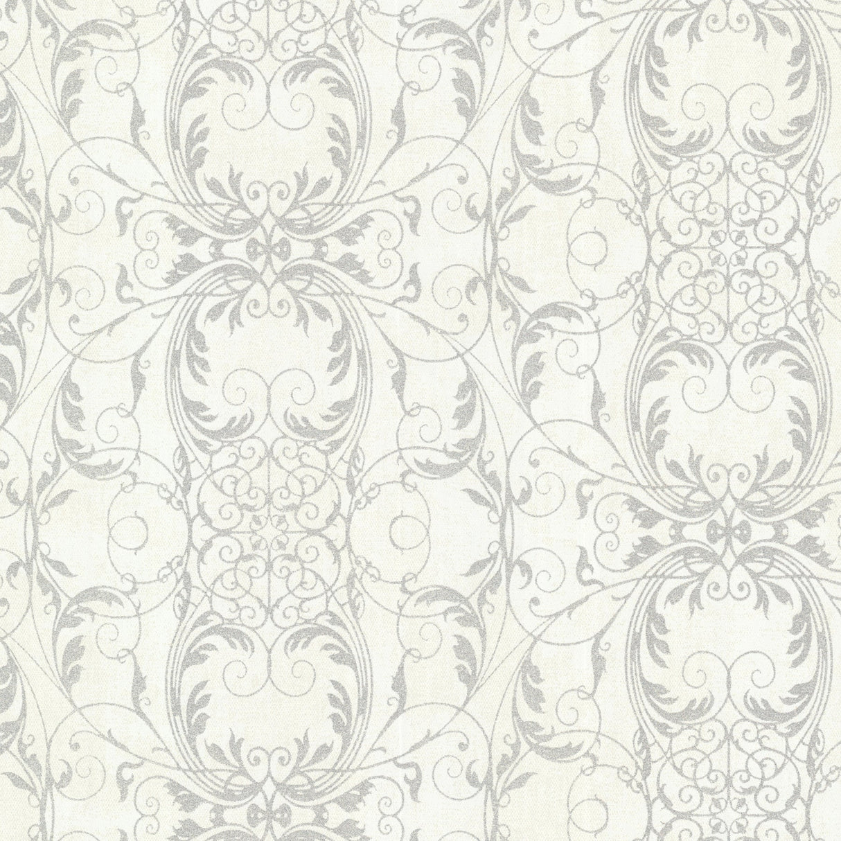 Kenneth James 2542-20729 Tianna Opal Ironwork Scroll Wallpaper
