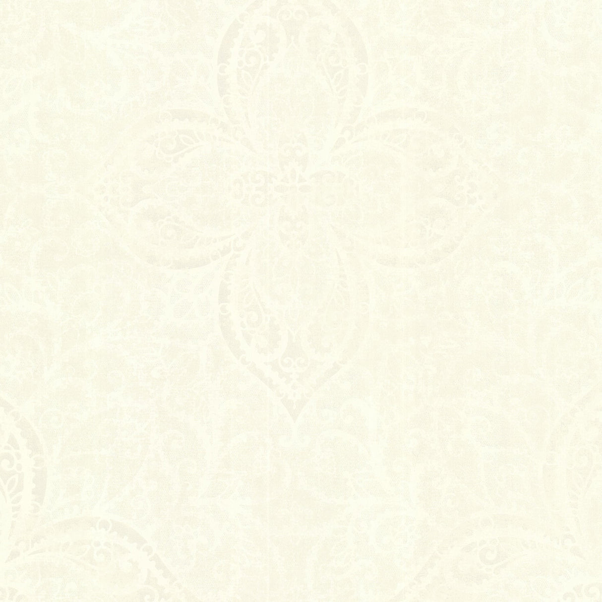 Kenneth James 2542-20741 Oberon Champagne Moroccan Medallion Wallpaper