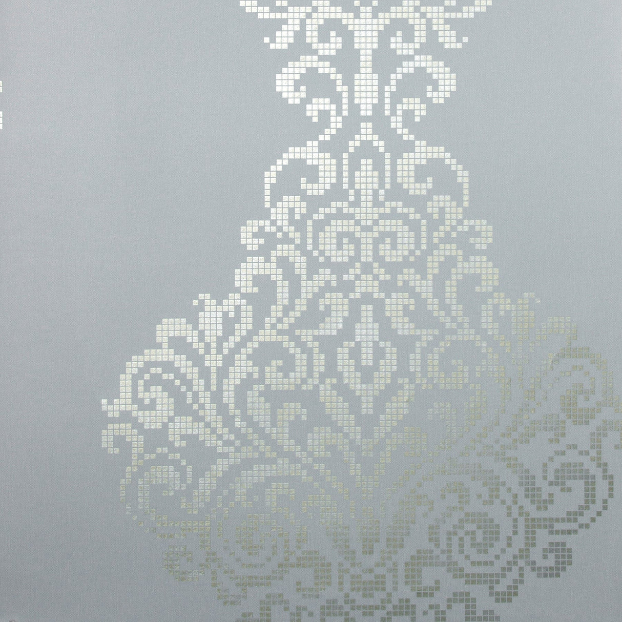 Kenneth James 2542-20750 Lux Pewter Metallic Damask Wallpaper
