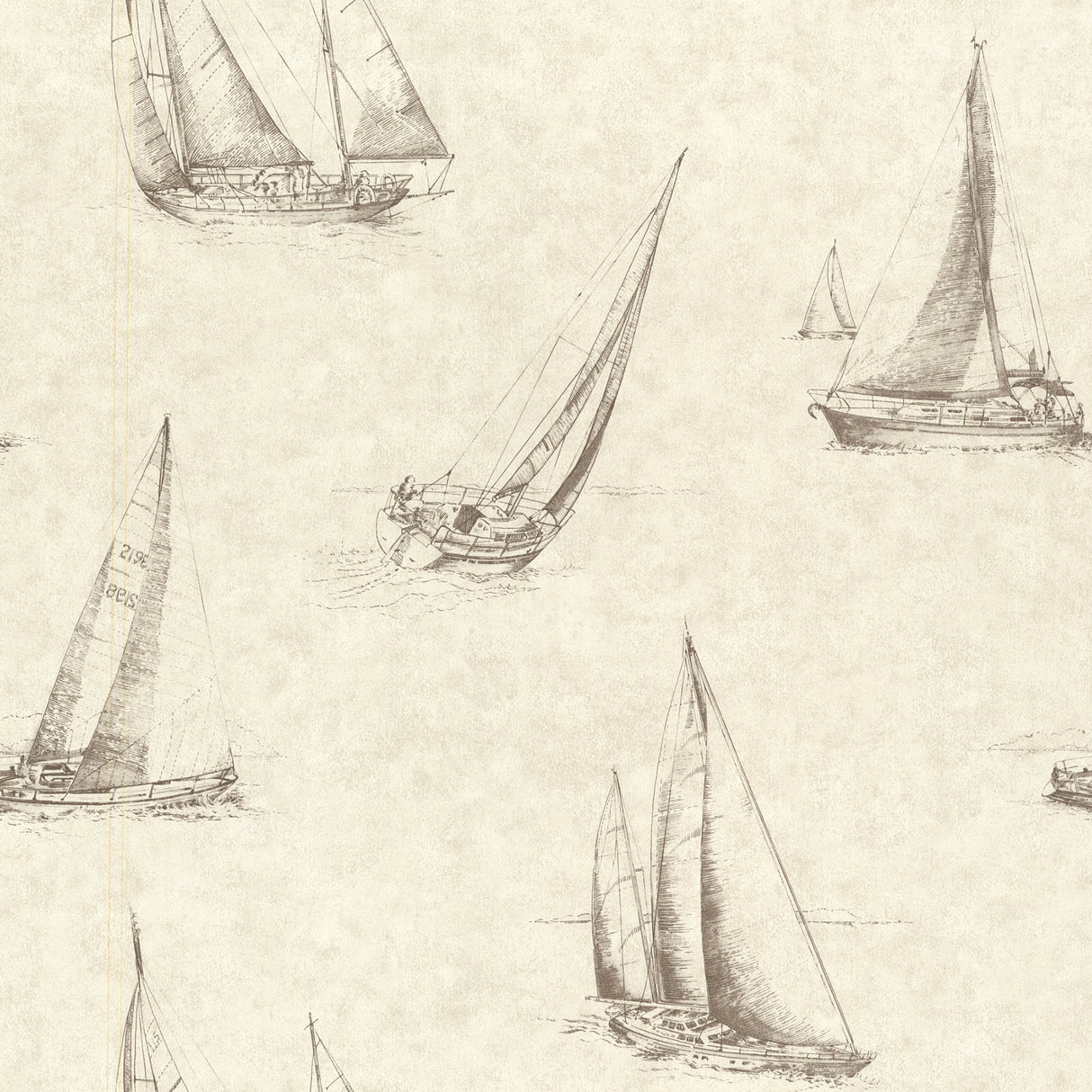 Beacon House 2604-21201 Voyage Wheat Sailboats Wallpaper