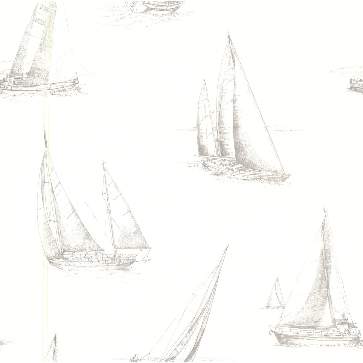 Beacon House 2604-21203 Voyage Grey Sailboats Wallpaper