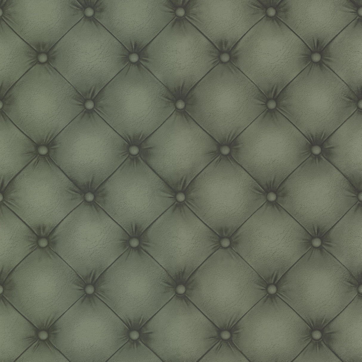 Beacon House 2604-21234 Chesterfield Dark Green Tufted Leather Wallpaper