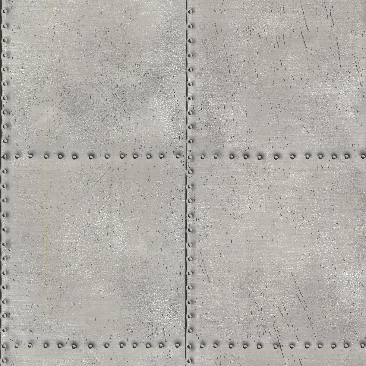 Beacon House 2604-21252 Riveted Silver Industrial Tile Wallpaper
