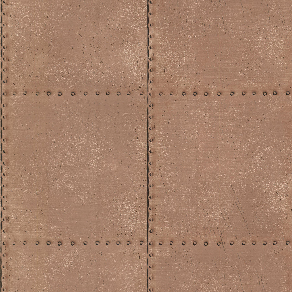 Beacon House 2604-21253 Riveted Copper Industrial Tile Wallpaper
