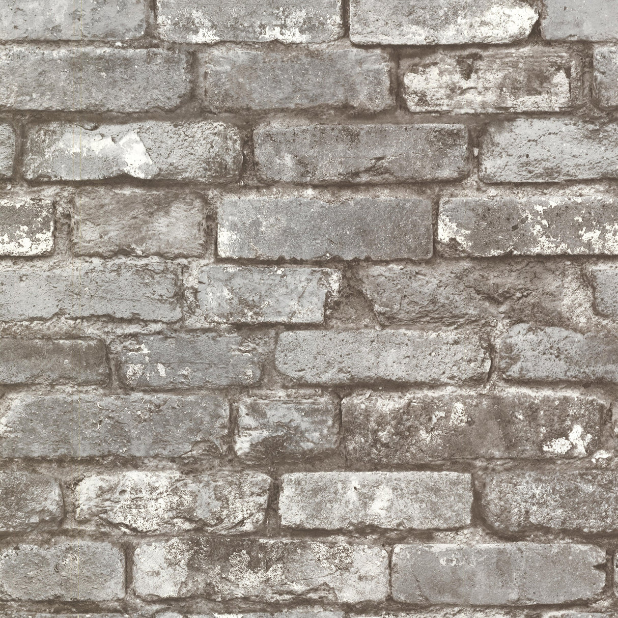 Beacon House 2604-21259 Brickwork Pewter Exposed Brick Wallpaper