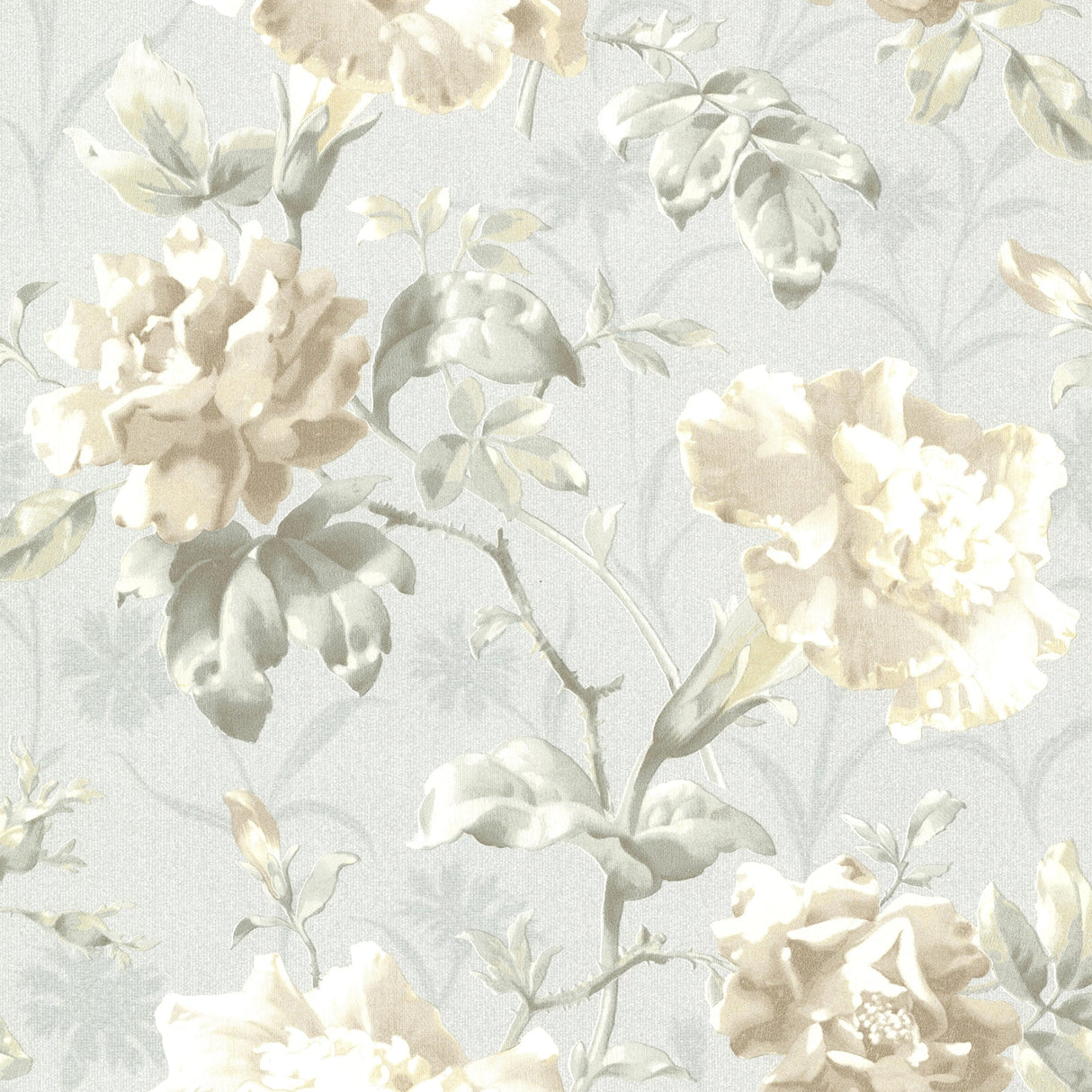 Beacon House 2614-21000 Juliana Light Blue Vintage Floral Wallpaper