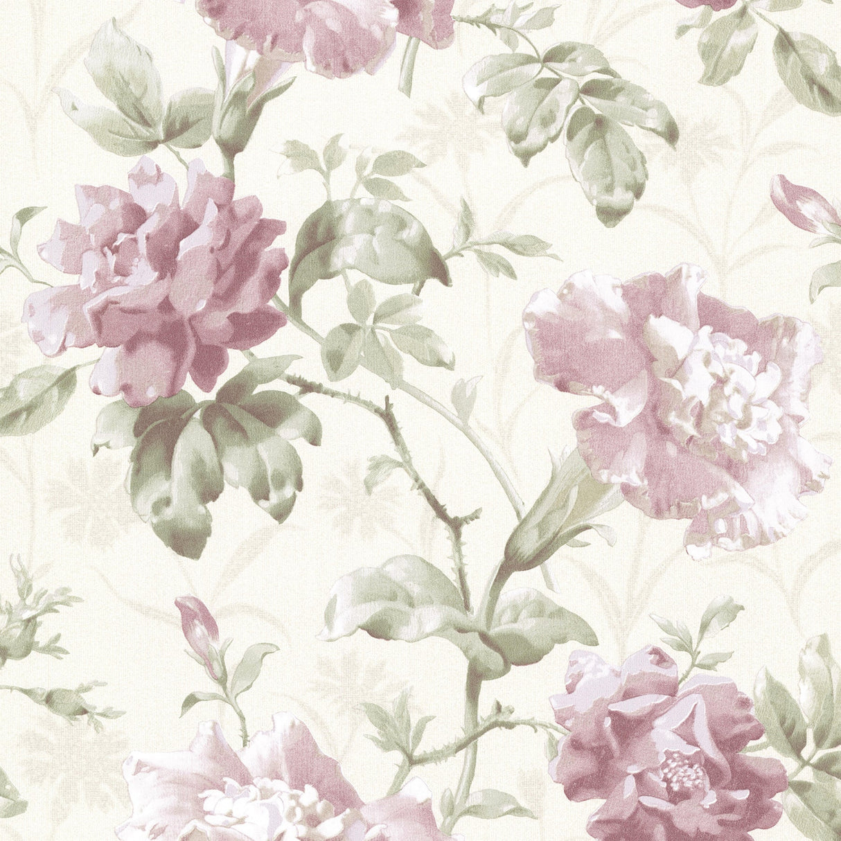 Beacon House 2614-21002 Juliana Mauve Vintage Floral Wallpaper