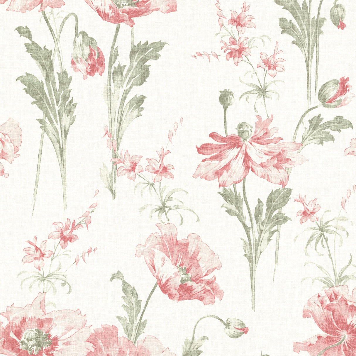 Beacon House 2614-21017 Joliet Rose Floral Wallpaper