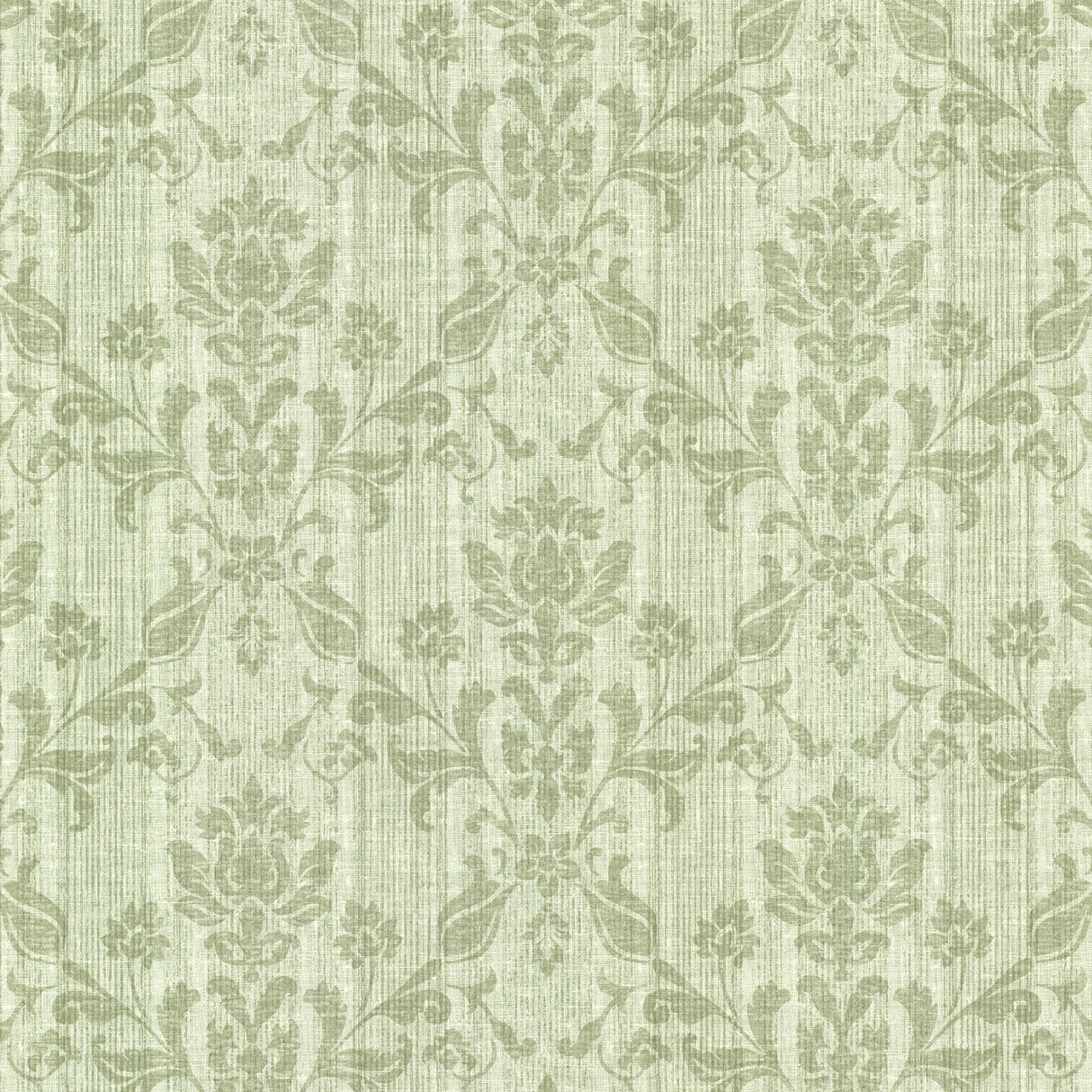 Beacon House 2614-21024 Jovina Sage Tonal Damask Wallpaper