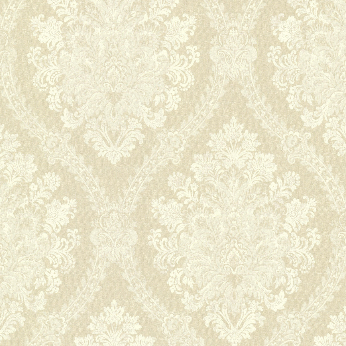 Beacon House 2614-21041 Amarissa Champagne Jacquard Damask Wallpaper
