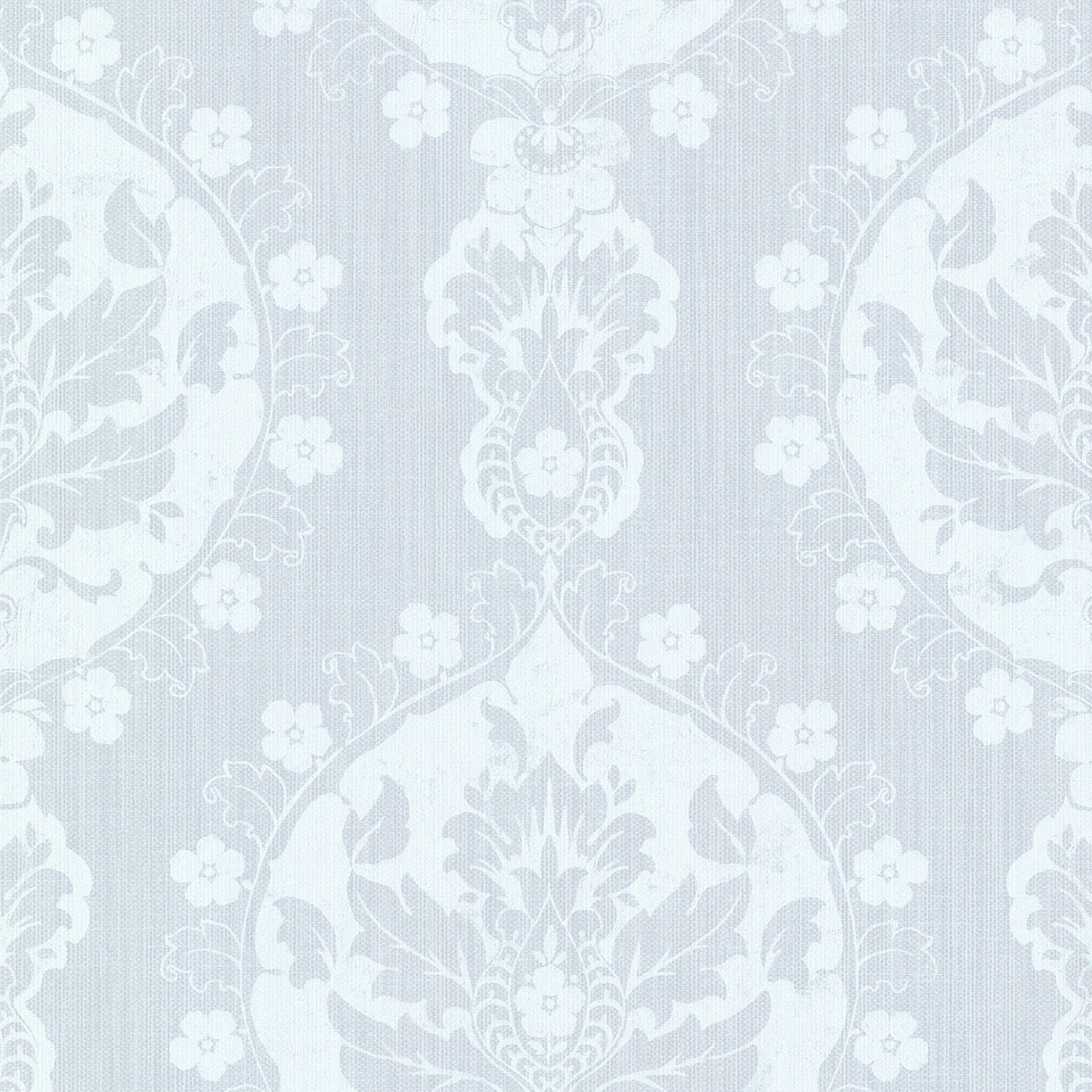 Beacon House 2614-21055 Lourdes Light Blue Damask Medallion Wallpaper