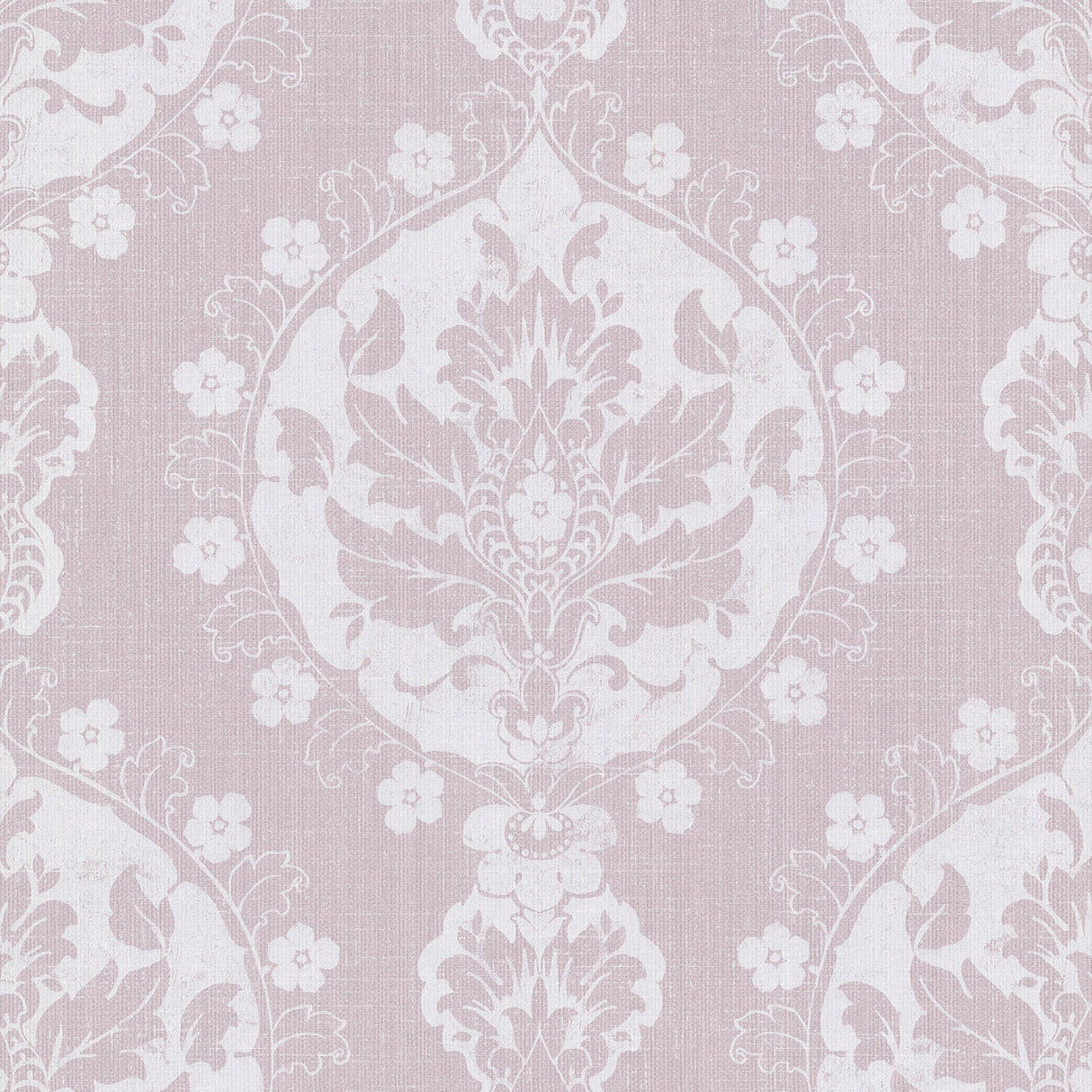 Beacon House 2614-21058 Lourdes Lavender Damask Medallion Wallpaper