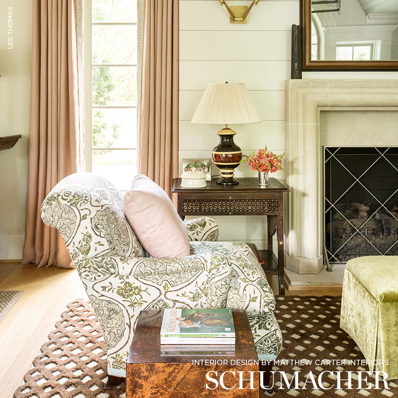 Schumacher 2620930 KATSUGI in LINK AND SEPIA Fabric - EXUBER