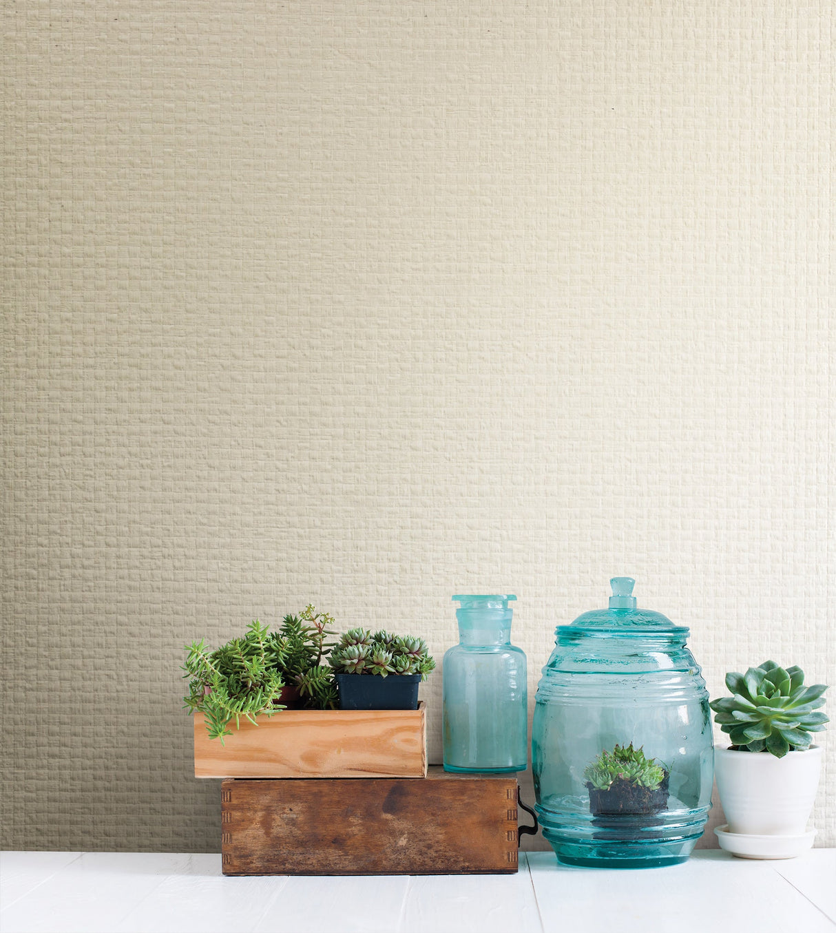 Kenneth James 2622-30222 Reka Cream Paper Weave Wallpaper
