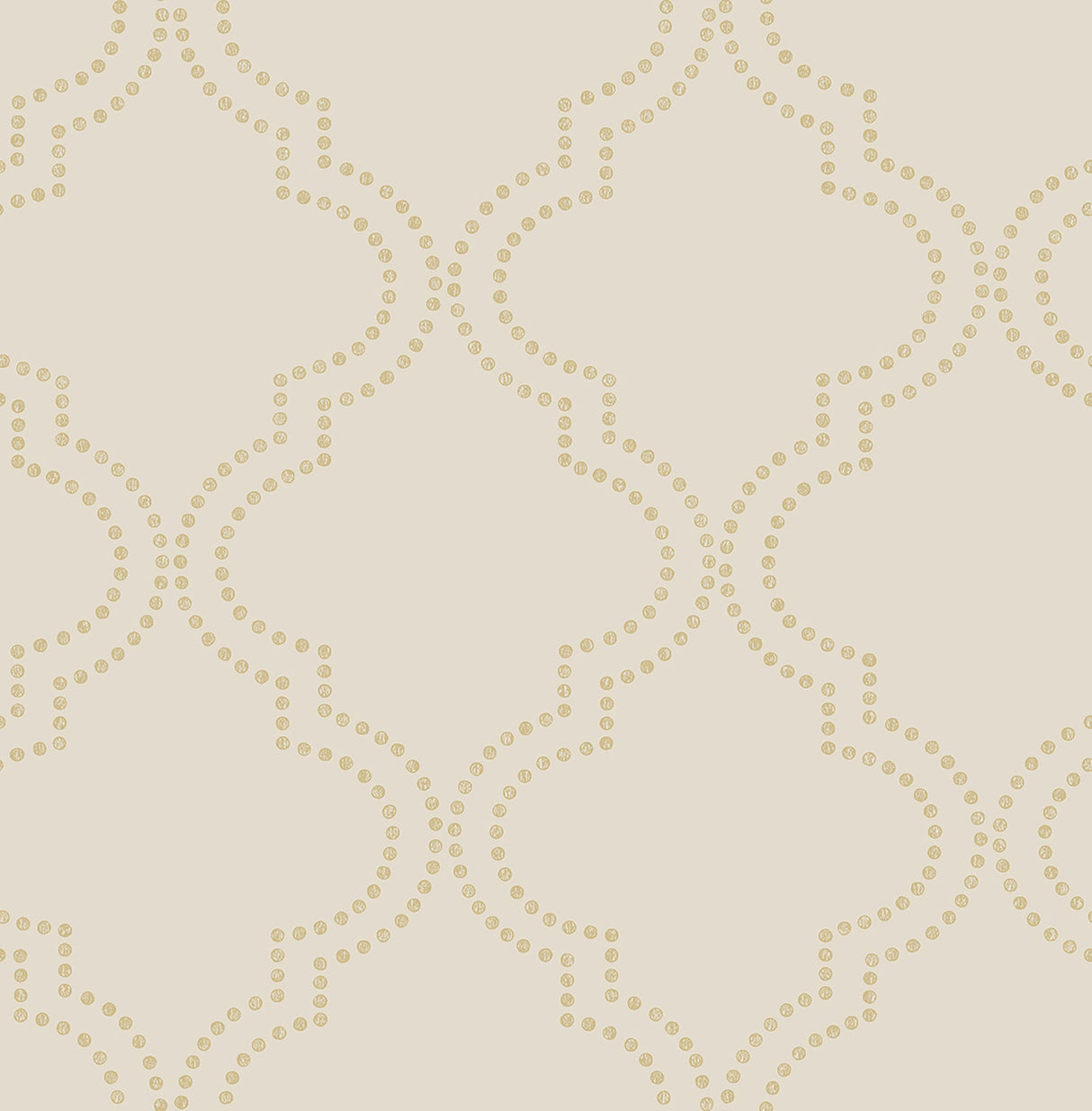 A-Street Prints 2625-21805 Tetra Beige Quatrefoil Wallpaper