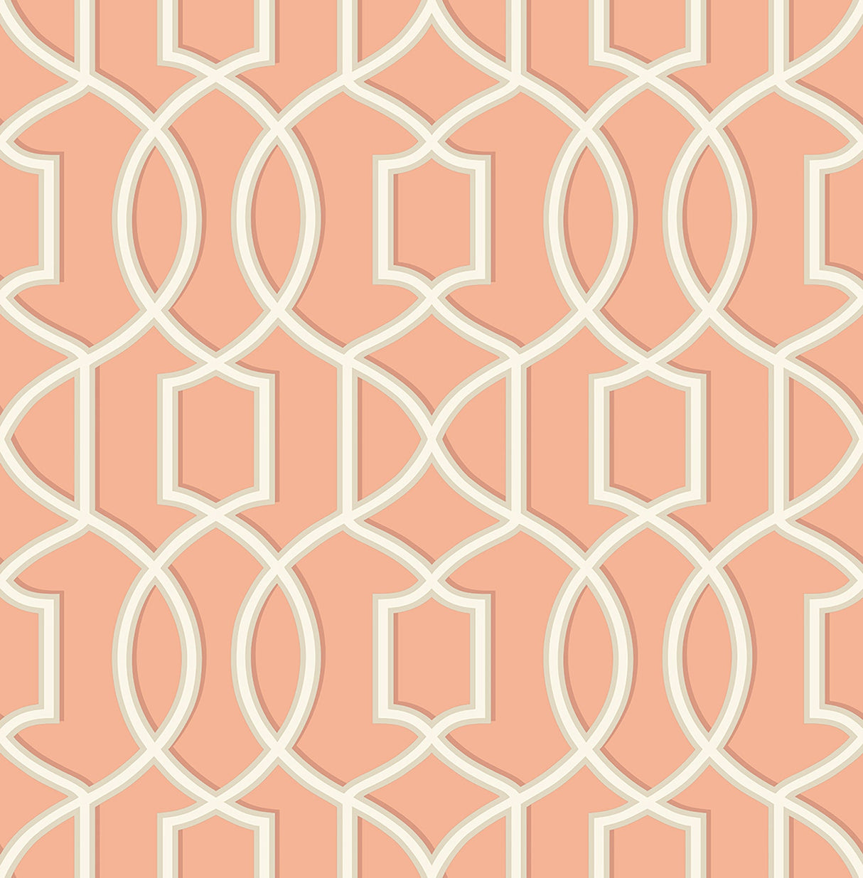 A-Street Prints 2625-21816 Quantum Coral Trellis Wallpaper