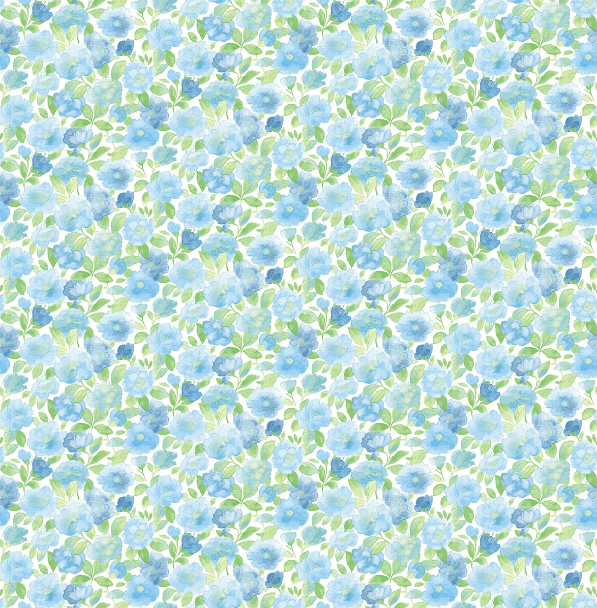 A-Street Prints 2657-22215 Elsie Sky Blue Floral Wallpaper