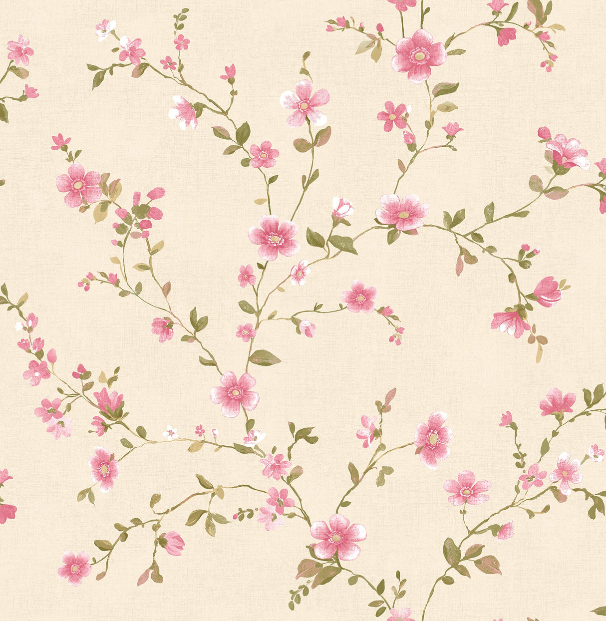 A-Street Prints 2657-22249 Delphine Pink Floral Trail Wallpaper
