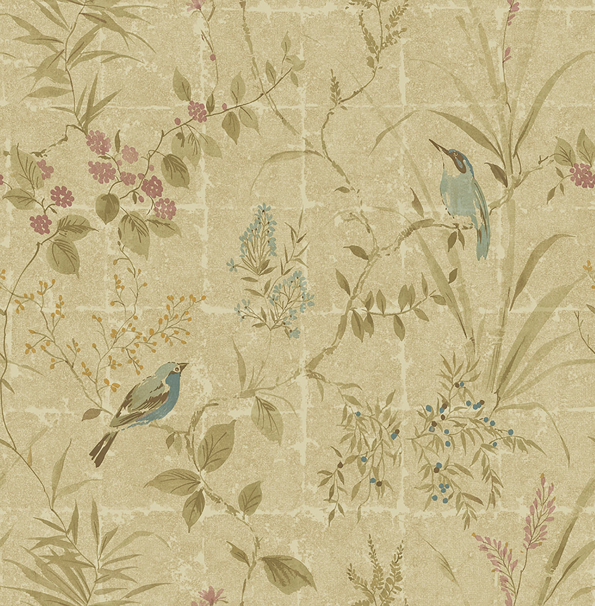 Beacon House 2669-21702 Imperial Neutral Garden Chinoiserie Wallpaper