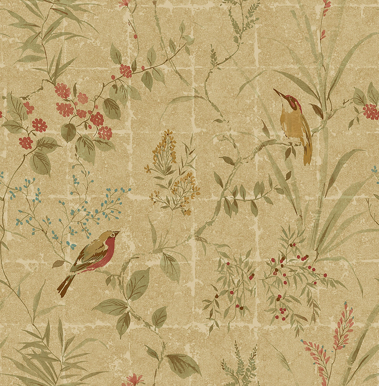 Beacon House 2669-21704 Imperial Green Garden Chinoiserie Wallpaper
