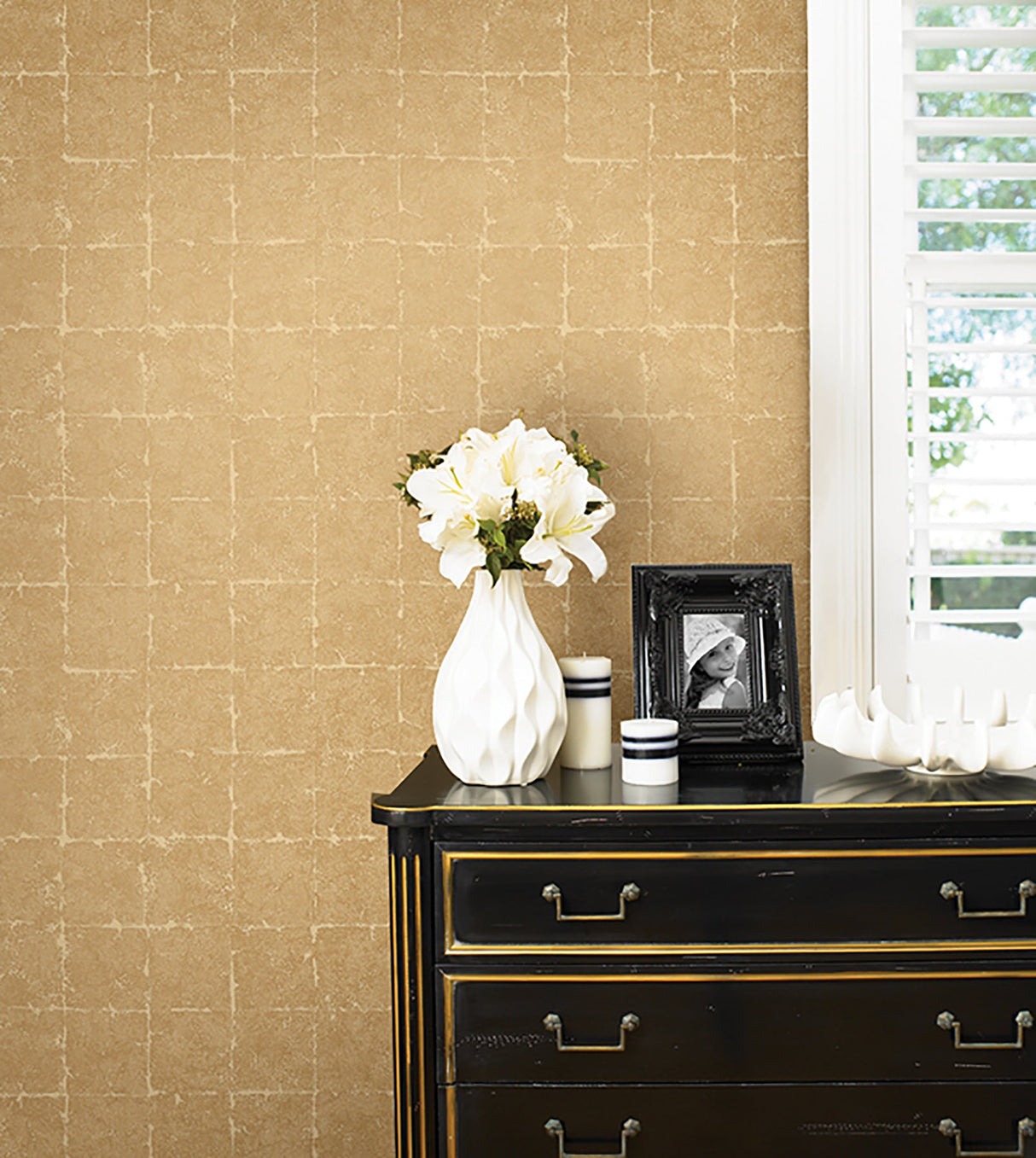 Beacon House 2669-21707 Meili Beige Rice Paper Wallpaper