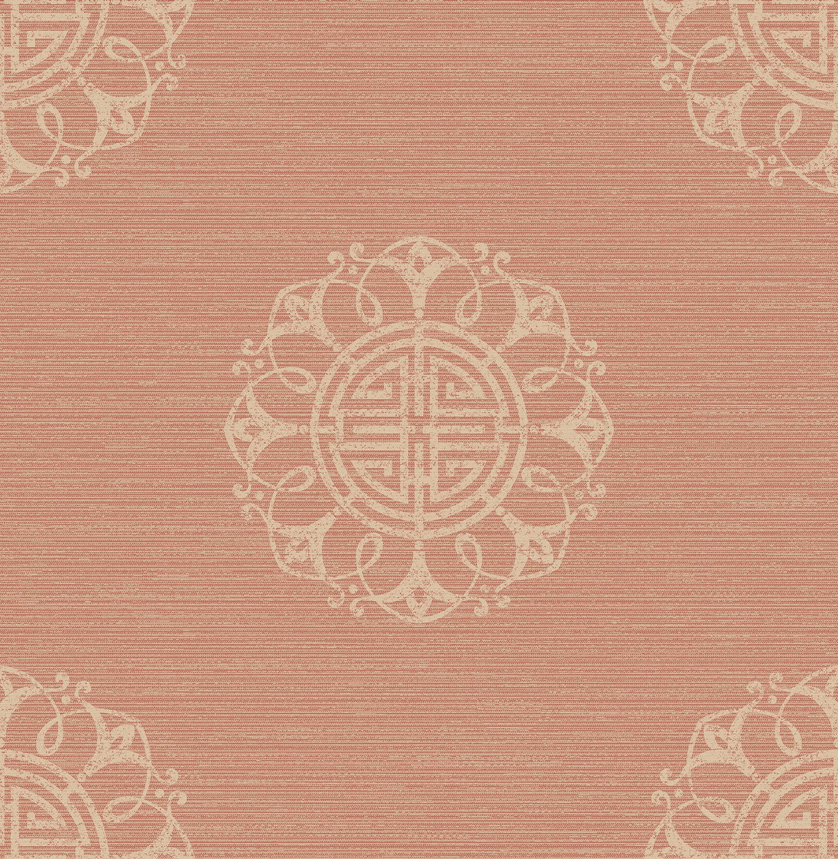 Beacon House 2669-21722 Lien Coral Fountain Medallion Wallpaper