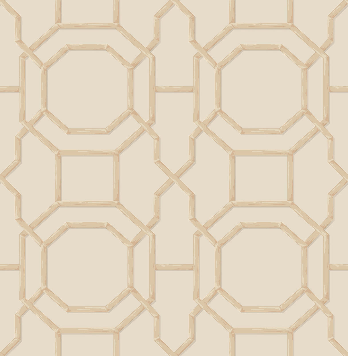 Beacon House 2669-21741 Summer Beige Trellis Wallpaper
