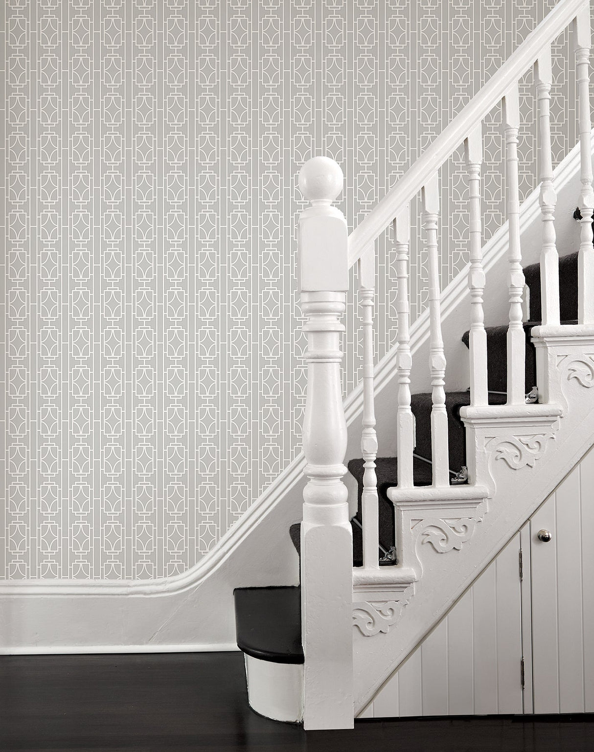 Beacon House 2669-21744 Empire Silver Lattice Wallpaper