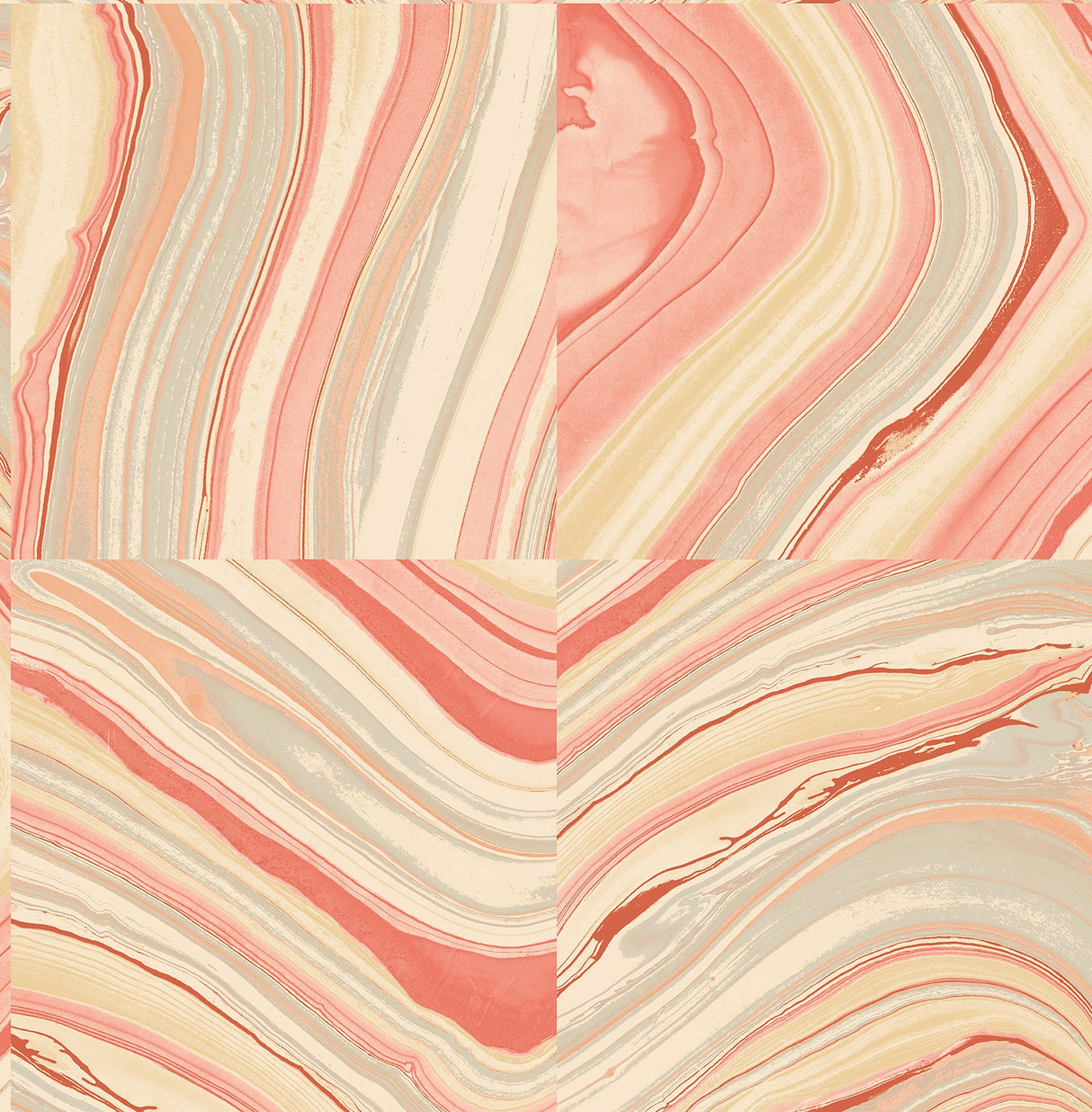 Kenneth James 2671-22400 Agate Coral Stone Wallpaper