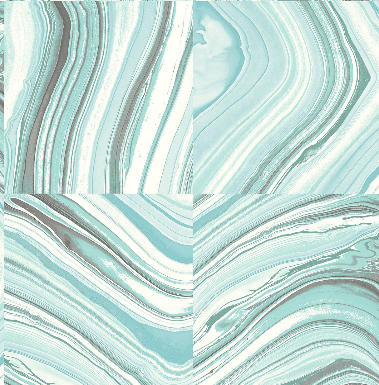 Kenneth James 2671-22401 Agate Aqua Stone Wallpaper