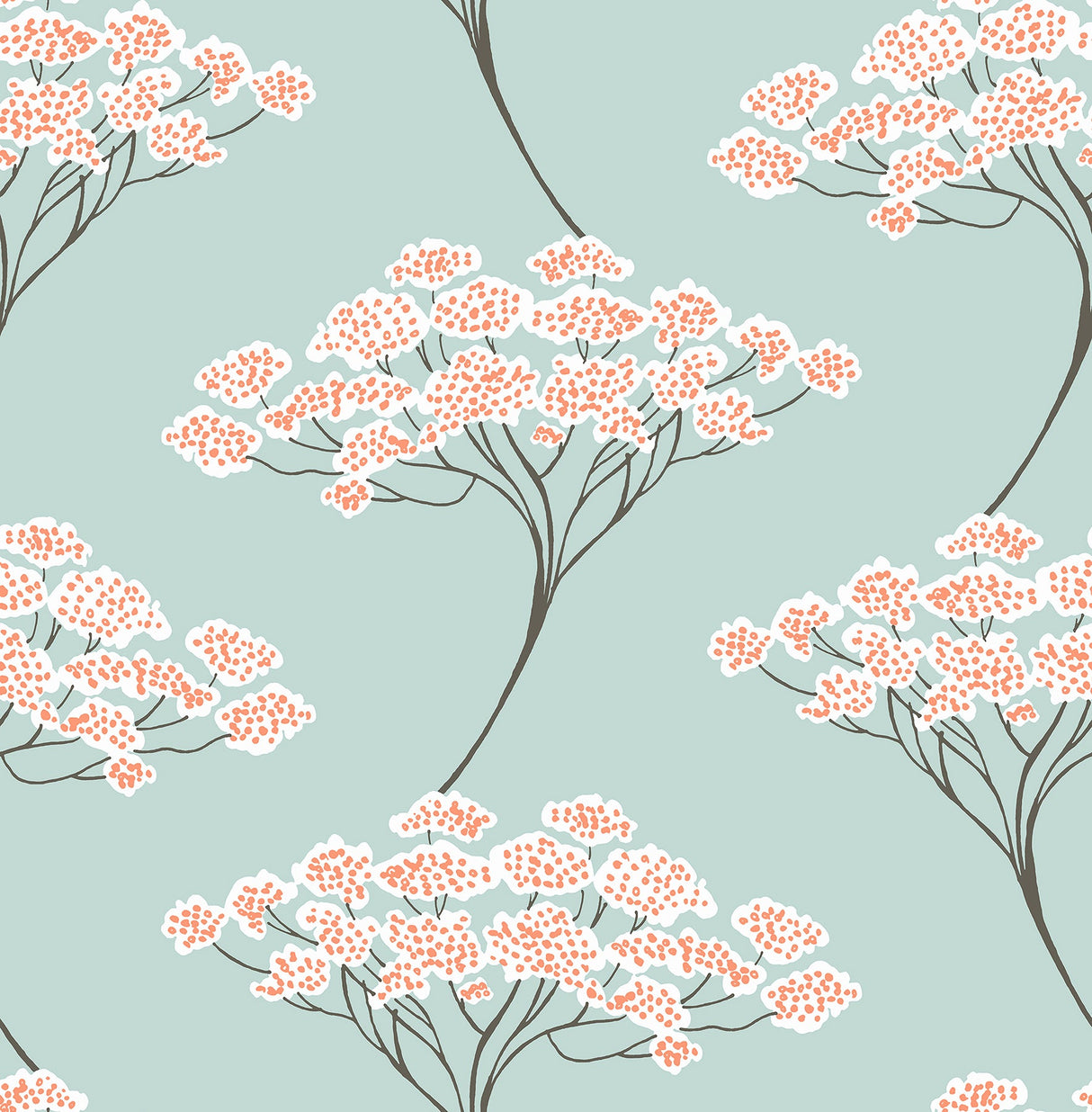 Kenneth James 2671-22407 Banyan Light Blue Trees Wallpaper