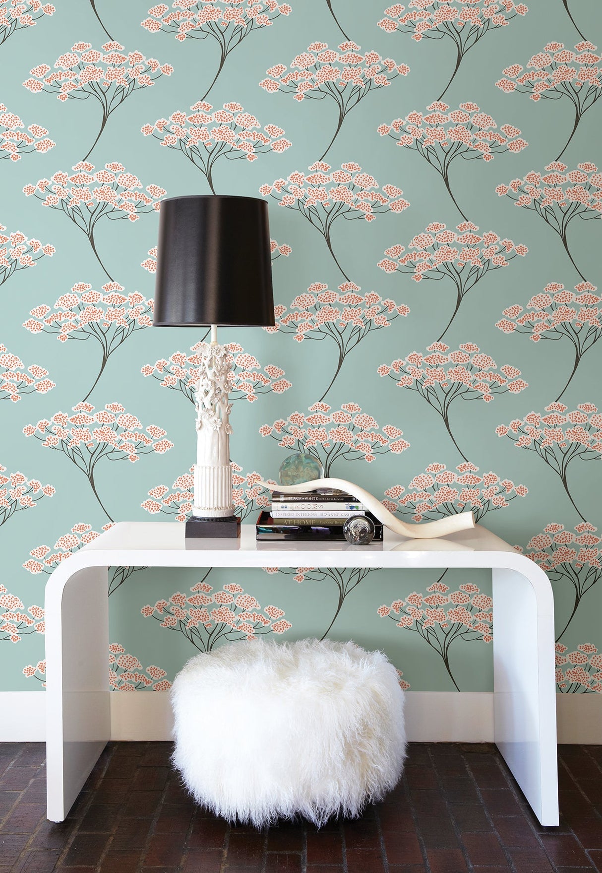 Kenneth James 2671-22407 Banyan Light Blue Trees Wallpaper