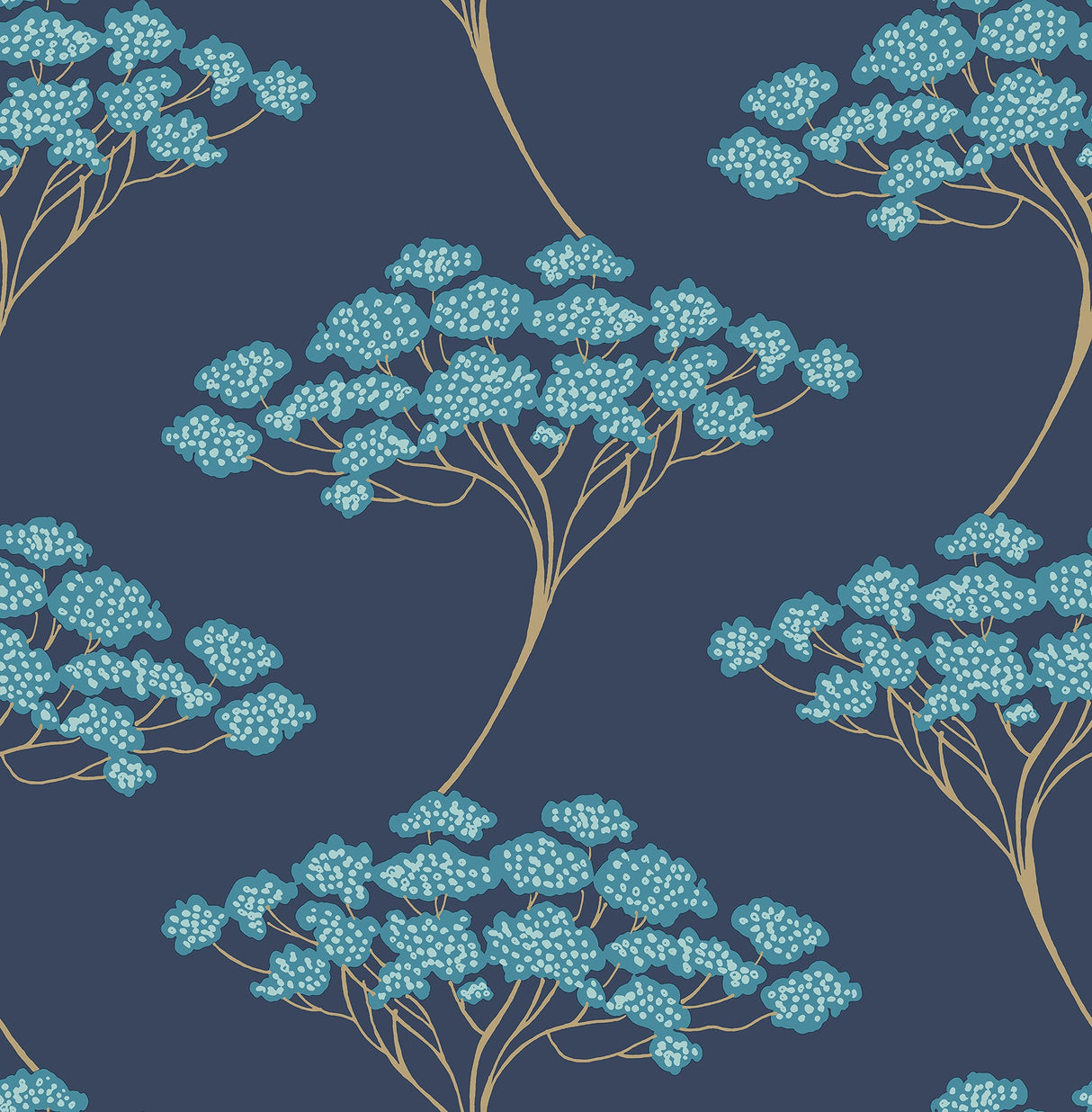 Kenneth James 2671-22409 Banyan Navy Tree Wallpaper