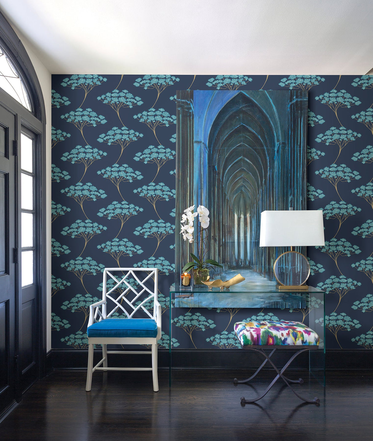 Kenneth James 2671-22409 Banyan Navy Tree Wallpaper