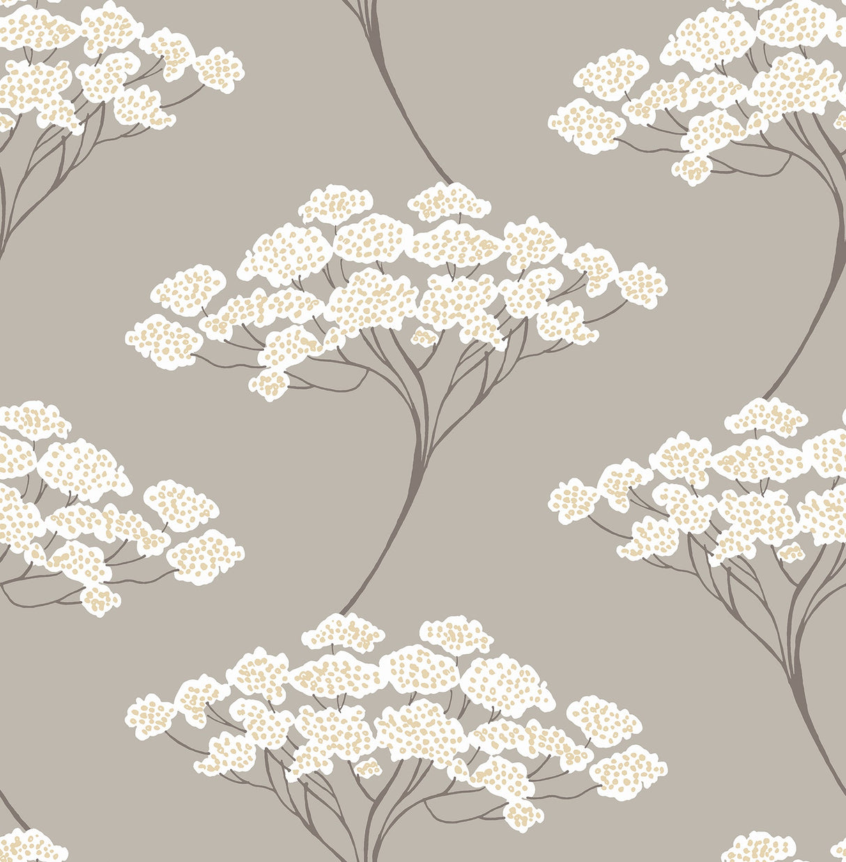 Kenneth James 2671-22410 Banyan Taupe Tree Wallpaper