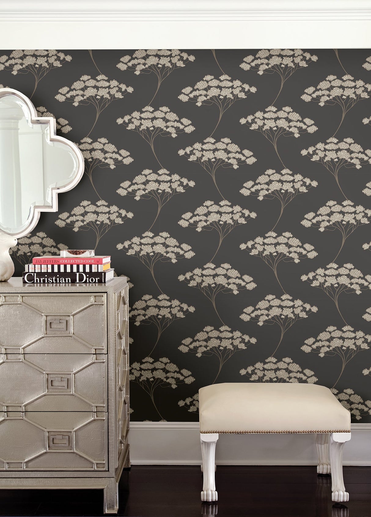 Kenneth James 2671-22411 Banyan Black Tree Wallpaper