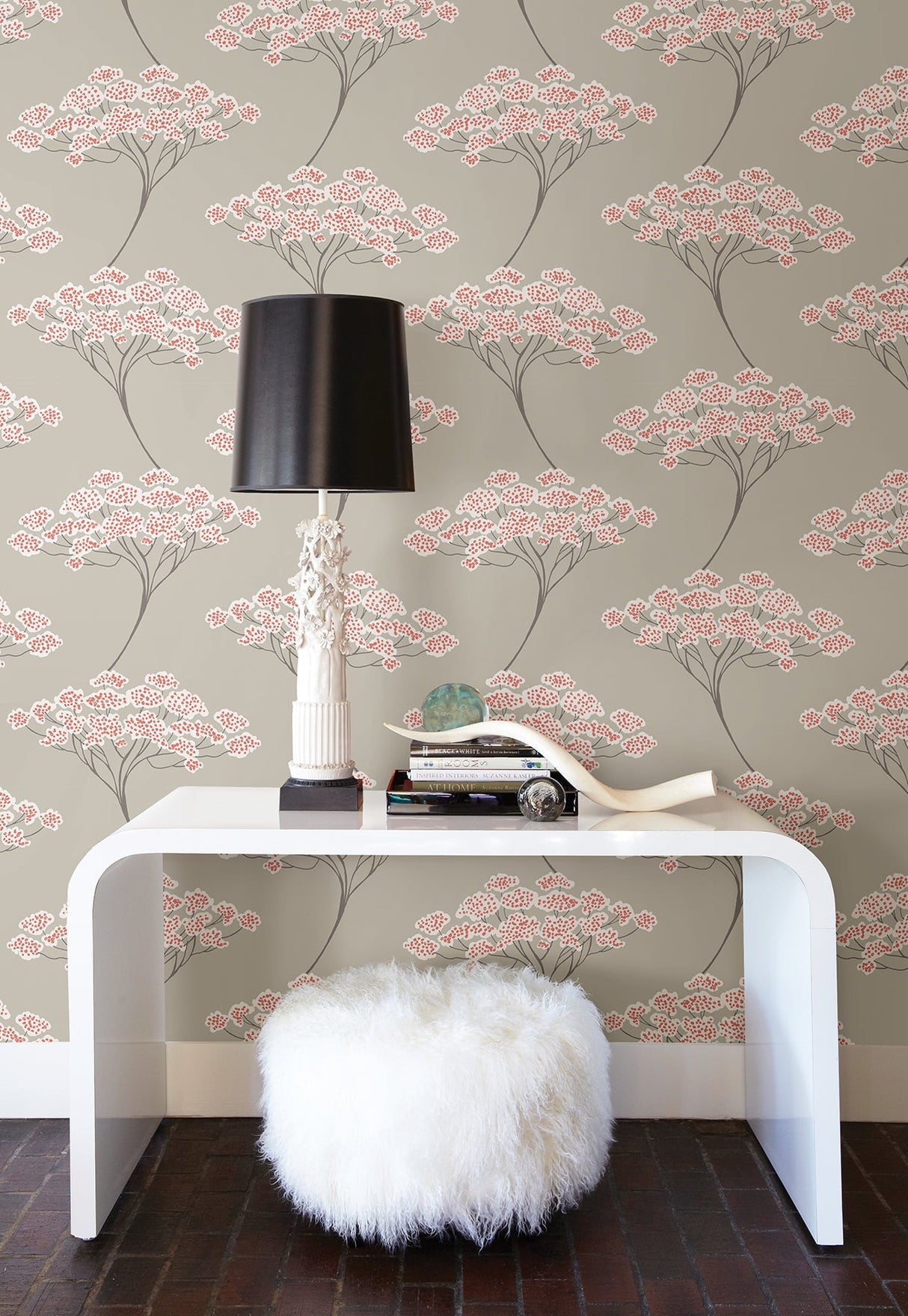 Kenneth James 2671-22413 Banyan Beige Tree Wallpaper