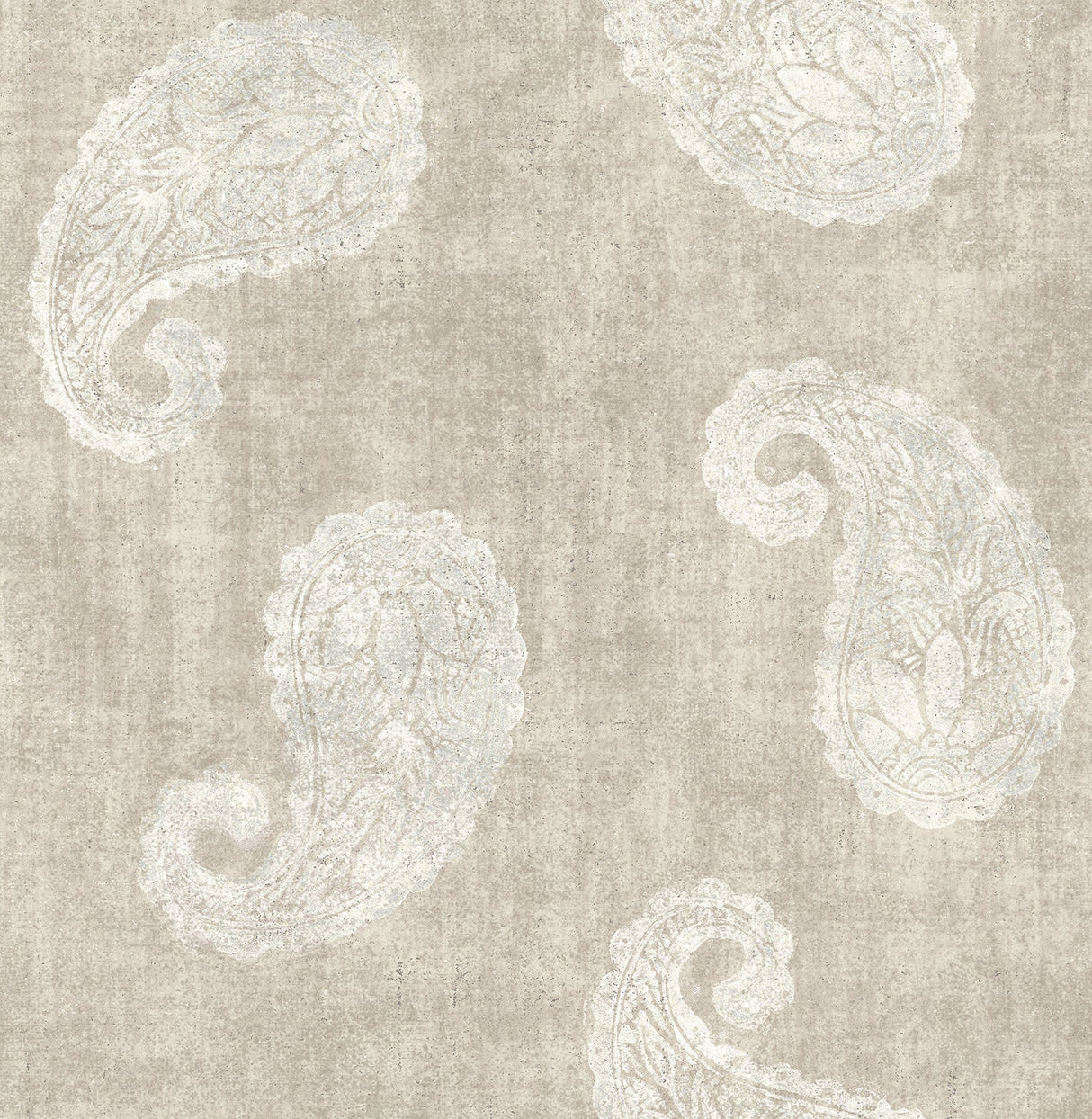 Kenneth James 2671-22416 Kashmir Beige Paisley Wallpaper