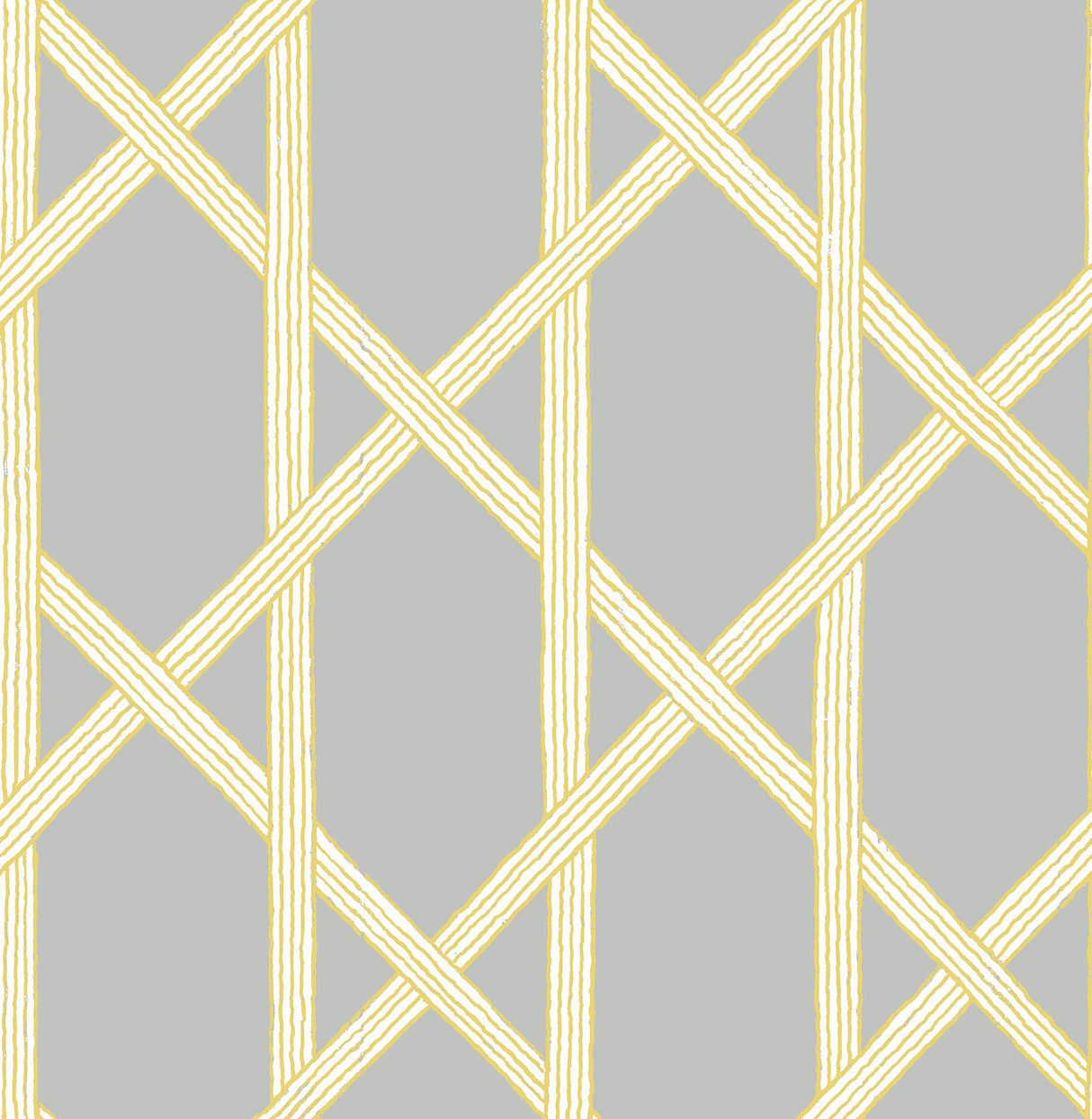 Kenneth James 2671-22423 Mandara Grey Trellis Wallpaper