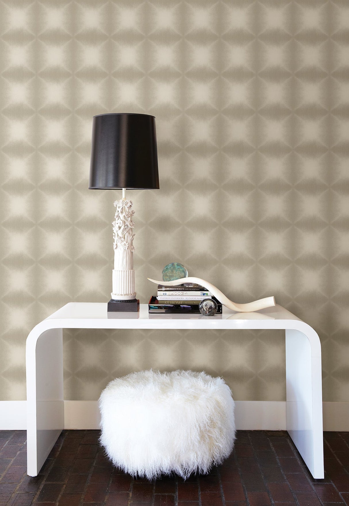 Kenneth James 2671-22439 Echo Bronze Geometric Wallpaper