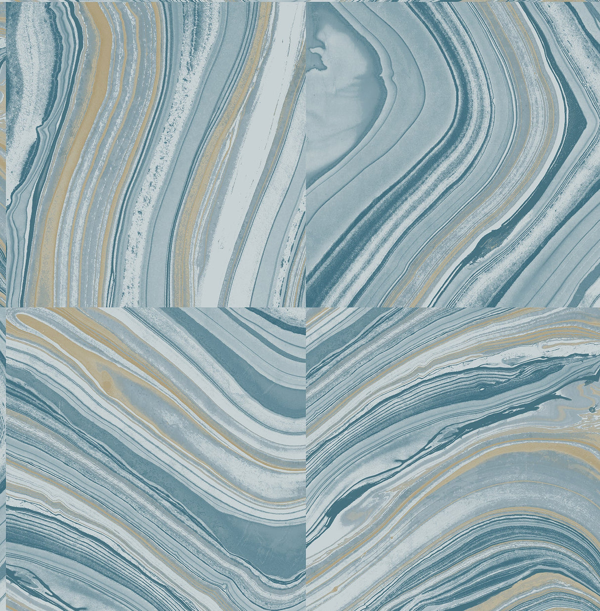 Kenneth James 2671-22440 Agate Blue Stone Wallpaper