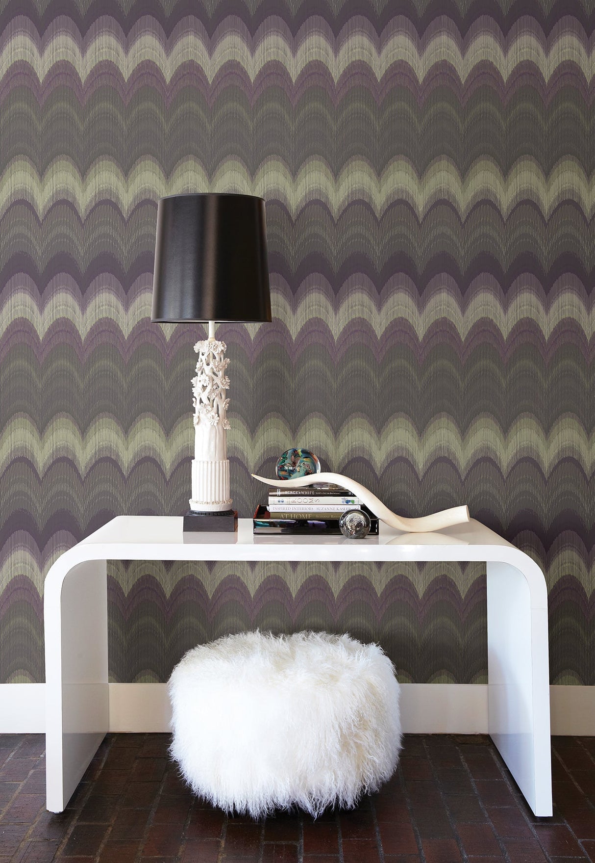 Kenneth James 2671-22446 August Purple Wave Wallpaper