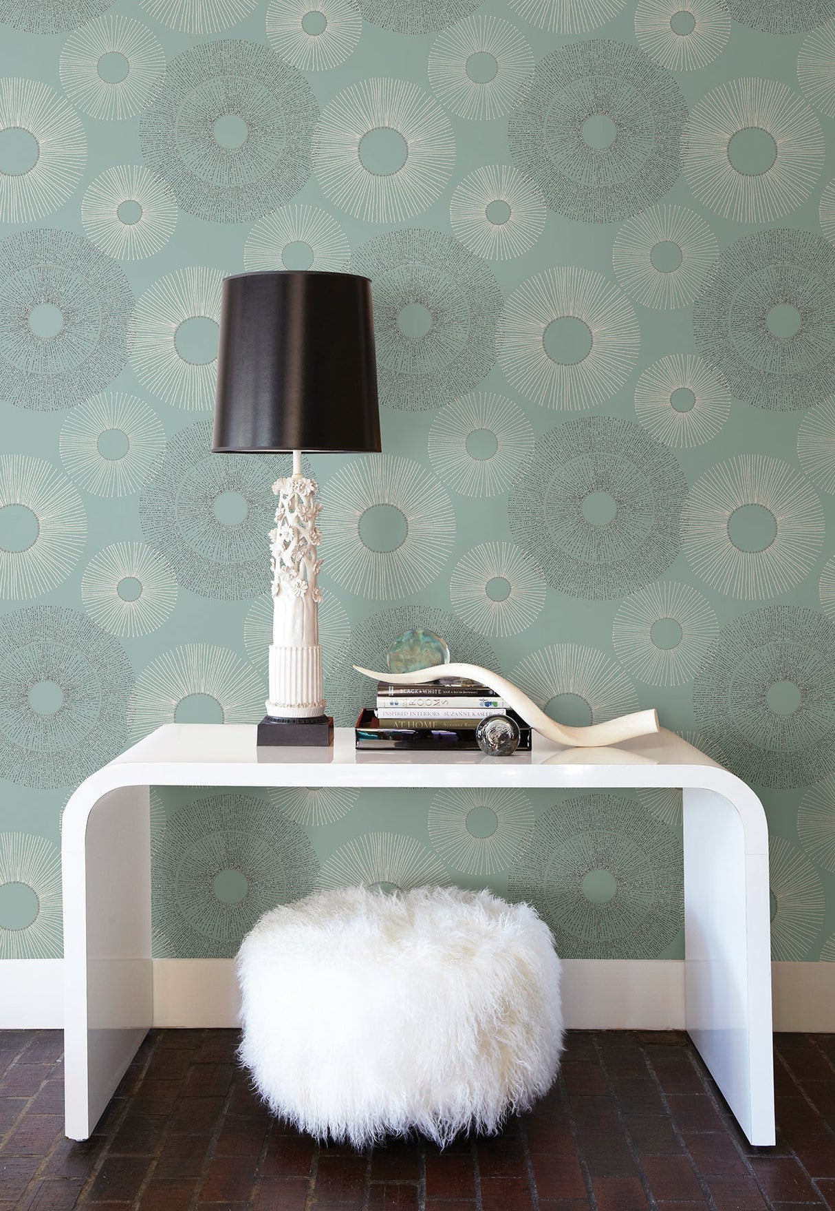 Kenneth James 2671-22447 Eternity Blue Geometric Wallpaper